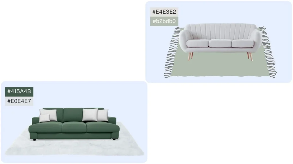 Best Color Combinations of Rug and Couch 7 Olive Green & White Couch and Rug Combination