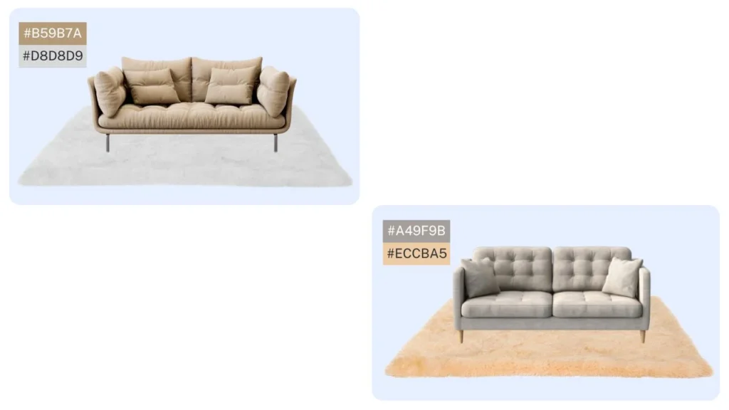 Best Color Combinations of Rug and Couch 9 Beige and Gray color combination of Sofa and Rug