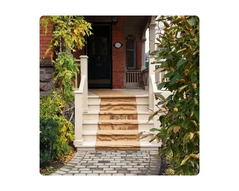 5 Easy Outdoor Rug Ideas on a Budget 8 Stair Runner A Rug on Stairs