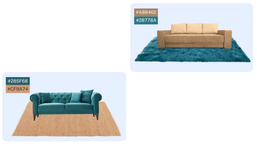 Best Color Combinations of Rug and Couch 10 Teal and Peach Couch and Rug combination